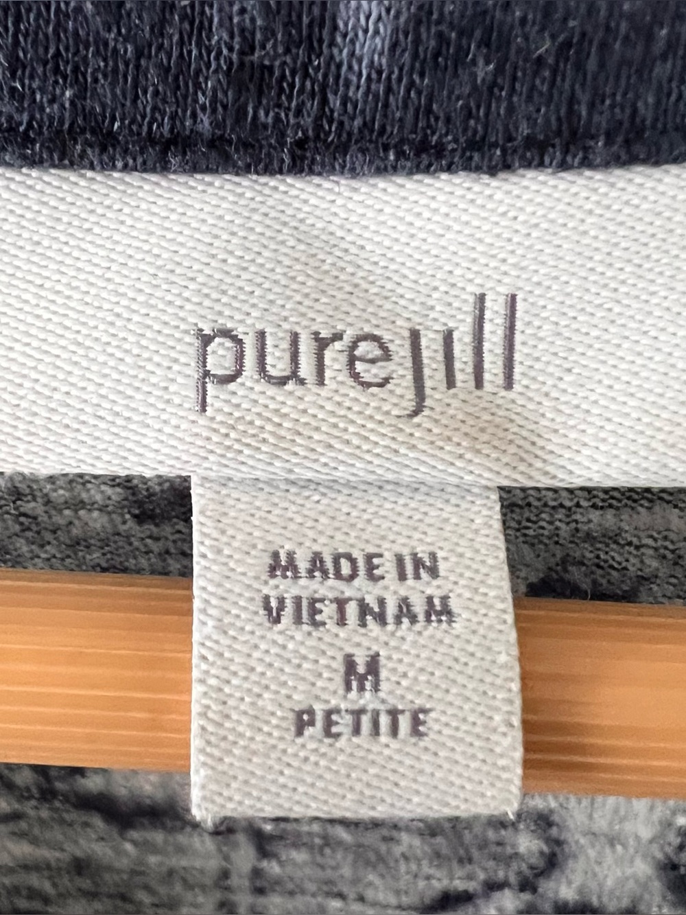 J. Jill Pure Jill Blue Shibori Linen Tie Waist Sleeveless Tunic Dress Petite M - Picture 7 of 9
